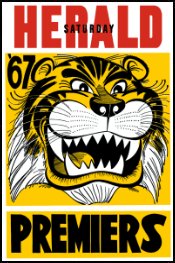 1967 Richmond Tigers WEG Reprinted Grand Final Poster.